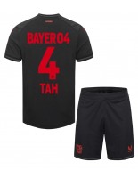 Bayer Leverkusen Jonathan Tah #4 Domácí dres pro děti 2023-24 Krátký Rukáv (+ trenýrky)